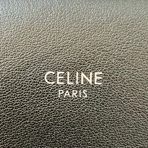 Celine × Hedi Slimane PHONE POUCH Bag WITH FLAP IN TRIOMPHE CANVAS AND LAMBSKIN - Picture 5 of 11